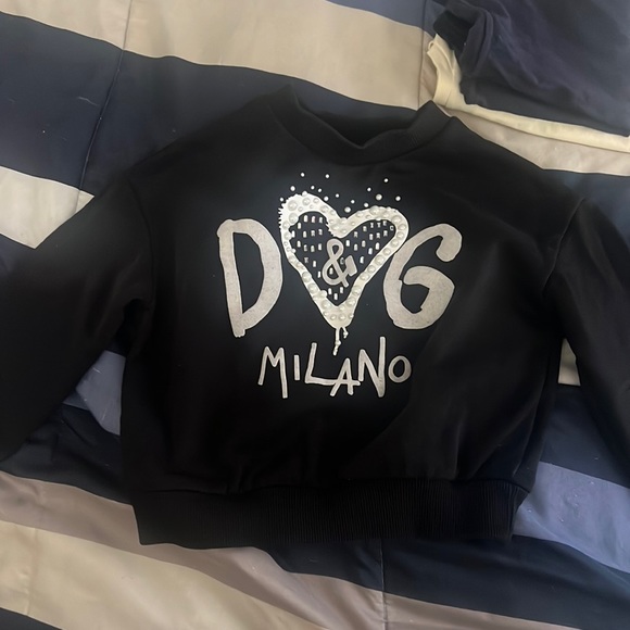 Dolce&Gabbana Girl's DG Milano Drip Heart Sweatshirt - Picture 1 of 3